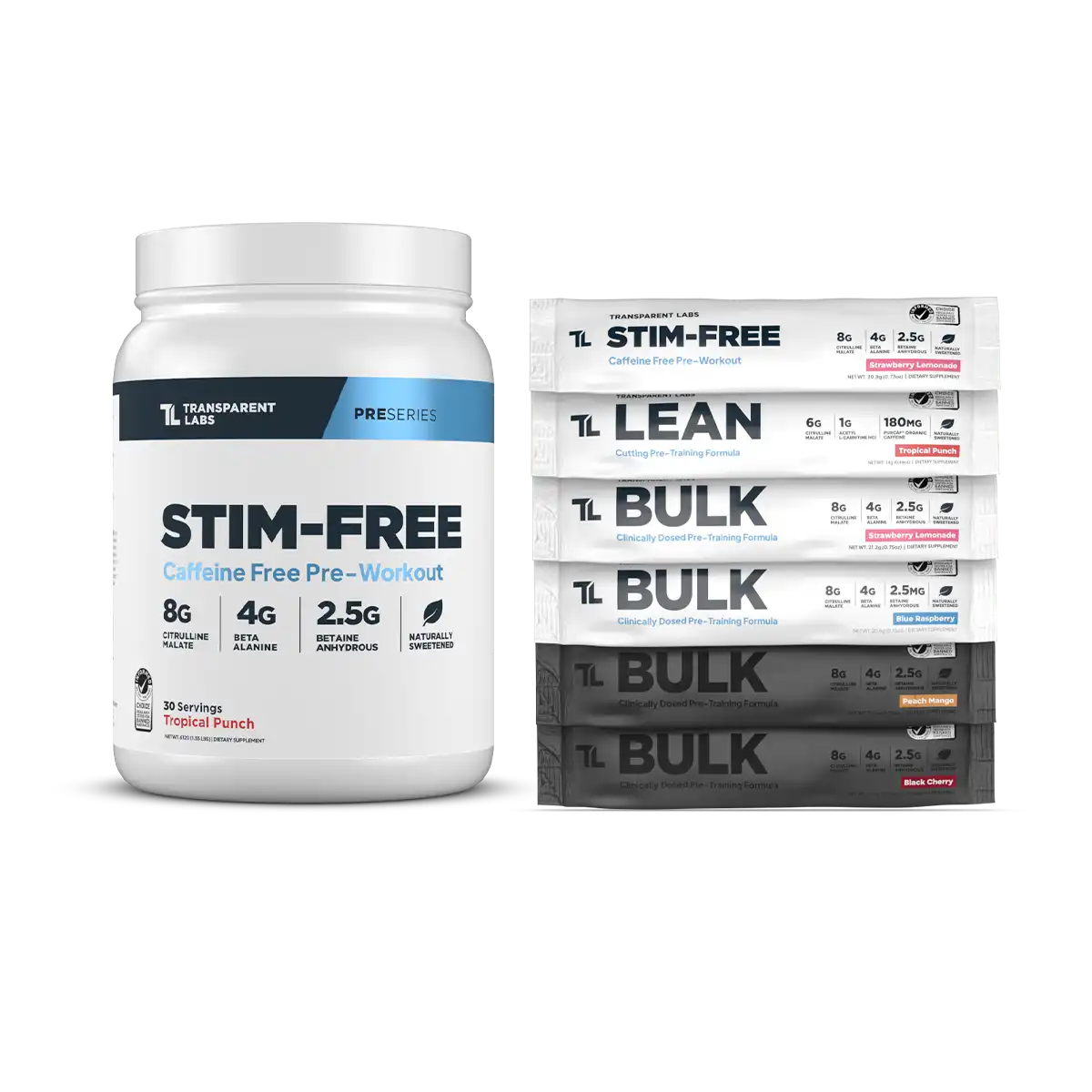 Stim-Free Pre-Workout + Free Variety Pack